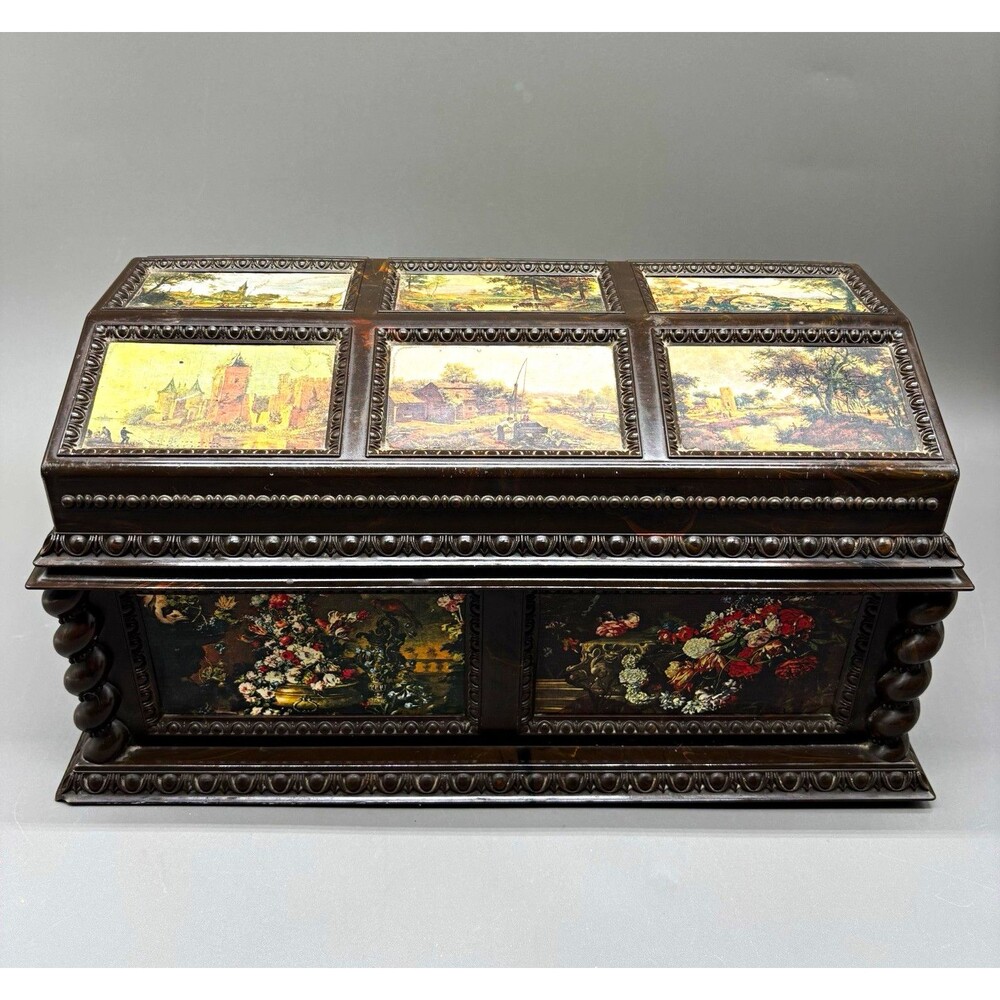 Vintage 1976 Merle Norman Jewelry Music Box My Favorite Things Victorian Floral
